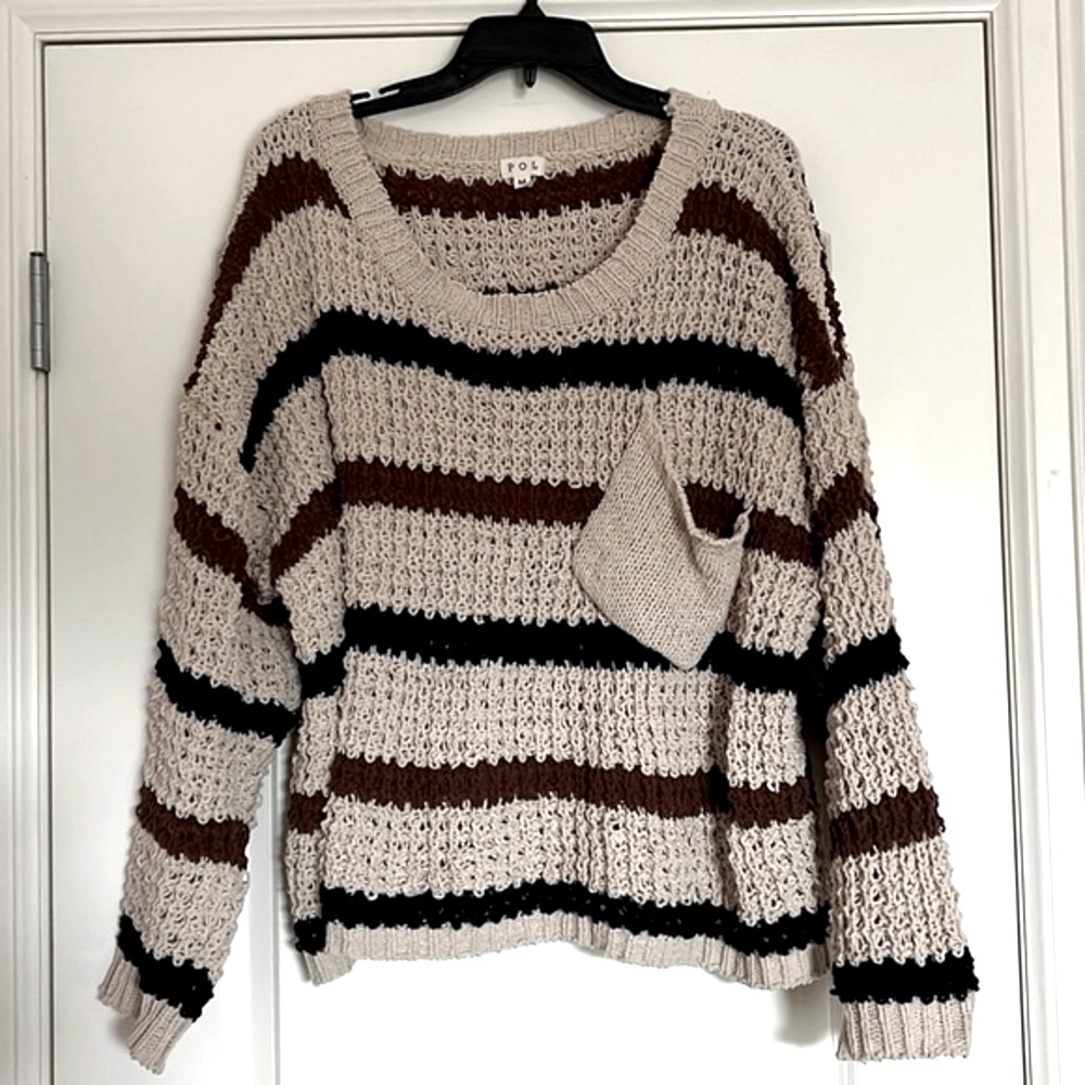 POL Oversized Striped Sweater